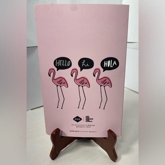 Denik Art Can Change The World: Jen B. Peters Pink Flamingo Journal Novelty - Picture 2 of 7